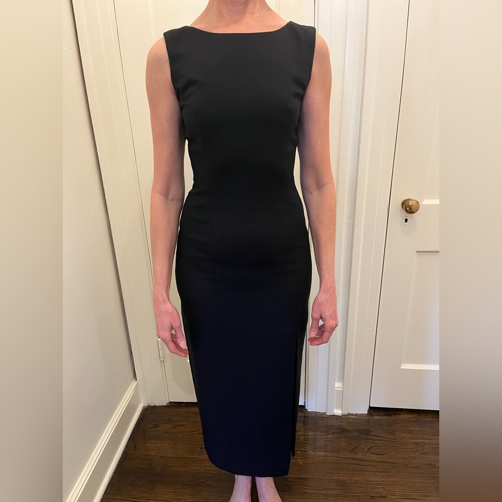 Donna Ricco Black Sleeveless Maxi Dress